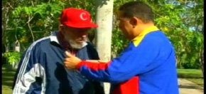 Imagen tomada hoy de la televisión cubana y difundida por el gobierno venezolano