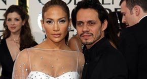 La bella JLo, junto a su todavia marido, el no tan bello Marc Anthony