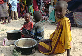 Niños desplazados en Somalia

