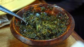 La famosa salsa 'chimichurri'...