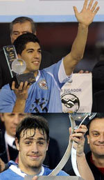 Los Uruguayos Suárez y Coates fueron los mejores  jugadores de la Copa América 2011