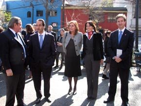 De (i) a (d): Cristián Labbé, Alcalde de Providencia, Pablo Zalaquett, Alcalde de Santiago, Sol Letelier, Alcaldesa de Recoleta, Alvaro Castilla, Director Nacional de Sernatur