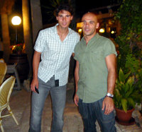 Rafa Nadal (i) y Joaquín Moreno Jr.  