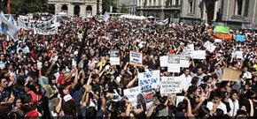 Protesta estudiantil en Chile (imagen de archivo)