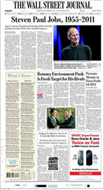 La muerte de Steve Jobs inunda las portadas de los diarios internacionales