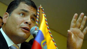 El mandatario ecuatoriano, Rafael Correa