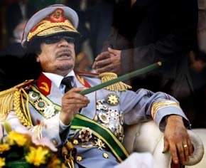 Muammar al Gadafi, en sus tiempos de gloria