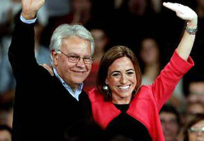 Felipe González y Carme Chacón