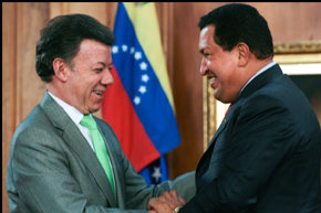 Santos (i) y Chávez, en una imagen de archivo