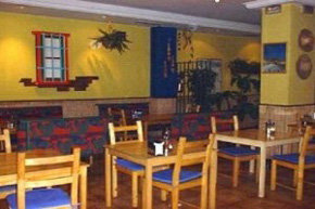 Vista parcial del amplio salón comedor del restaurante 'Patacón Pisao'...