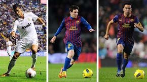 Xavi, Messi y Cristiano nominados al balón de oro