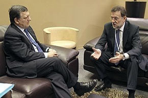 Barroso (i) se reunió con Mariano Rajoy