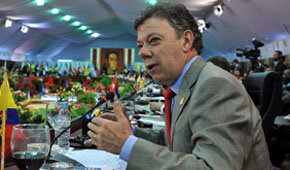 El presidente colombiano, Juan Manuel Santos