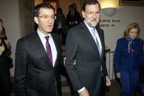 Mariano Rajoy visitó este mediodía la sede del Partido Popular en Pontevedra 

