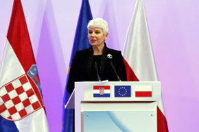 La primera ministra croata, Jadranka Kosor