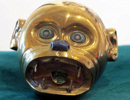 'Cabeza de Mono Dorada' , cultura Moche...