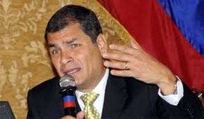 El presidente de Ecuador, Rafael Correa