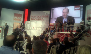 El aspirante a secretario general del PSOE Alfredo Pérez Rubalcaba 