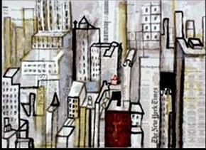 Juan Alcalde expone sus cuadros sobre París en grisalla