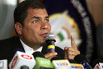 Rafael Correa,  presidente de Ecuador