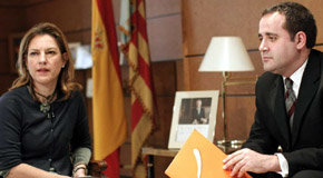 La delegada del Gobierno en la Comunidad Valenciana, (i) Paula Sánchez de León
