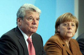 Joaquim Gauck y Angela Merkel
