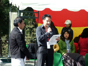 Lan Bolaños, presidente de FIACBOL-Madrid, en la inauguración del evento.