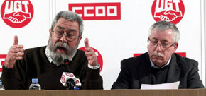 CC OO y UGT decidirán el próximo 9 de marzo si convocan una huelga general