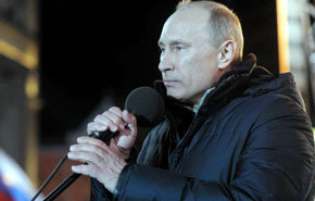 Vladimir Putni, ganador de las elecciones de este domingo en Rusia