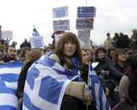 Imagen de  archivo de una manifestacion juvenil  en Grecia