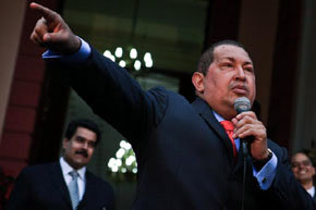 El presidente venezolano, Hugo Chávez