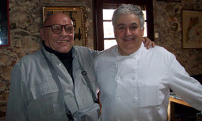 Quino Moreno con Piere Girones uno de los maestros de la cocina Franco-Catalana