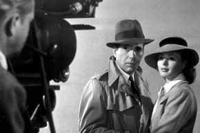 Bogart y Bergman, durante el rodaje de Casablanca. 