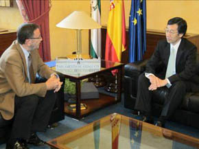 Con el Presidente del Parlamento de Andalucía, Sr. D. Manuel Gracia
