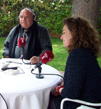 Un momento de la emisión del programa con Estrella Palomero junto a Quino Moreno 