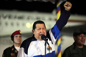 Chávez regresó a Caracas