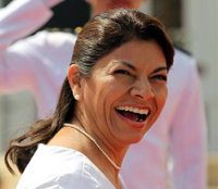 La presidenta de Costa Rica, Laura Chinchilla