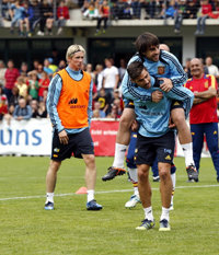 EURO 2012: Schruns despide a la Selección en su último entrenamiento en Austria