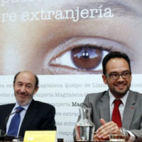 Rubalcaba y Antonio Hernando, en Madrid

