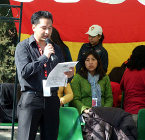 Lan Bolaños, presidente de la Asociación Cultural 'Vírgen de Urkupiña' (Foto: Juan Ignacio Vera)