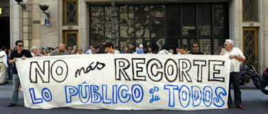 Protesta de funcionarios en Madrid