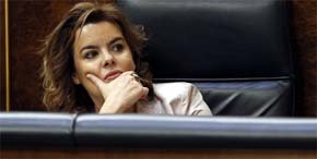 La vicepresidenta del Gobierno, Soraya Sáenz de Santamaría, en el Congreso 