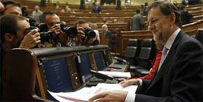 El jefe del Ejecutivo, Mariano Rajoy, en el Congreso de los Diputados