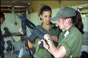 Mujeres soldados en Israel...