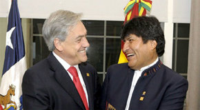 Piñera (i) y Morales, en una imagen de archivo