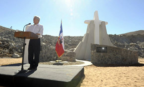 Presidente Piñera lideró conmemoración de los dos años del derrumbe en la mina San José