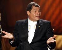 Rafael Correa, presidente  de Ecuador