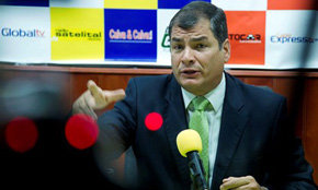 El presidente de Ecuador, Rafael Correa