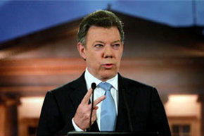 El presidente colombiano, Juan Manuel Santos