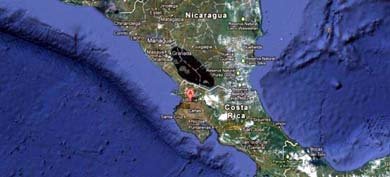 El epicentro del temblor se ha localizado a 60 kilómetros de la ciudad costarricense de Liberia y a 141 de su capital, San José